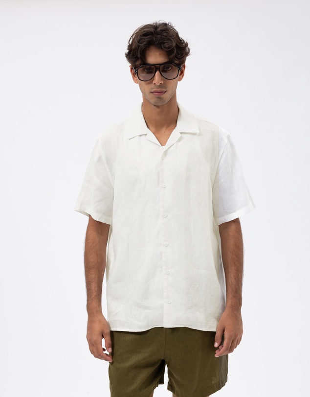 AERE - Euro Resort Linen Camp Collar Shirt