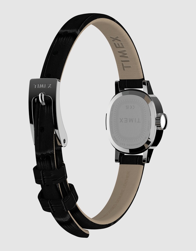 TIMEX - Cavatina® Mini 17mm Black Crocodile Leather Strap Watch