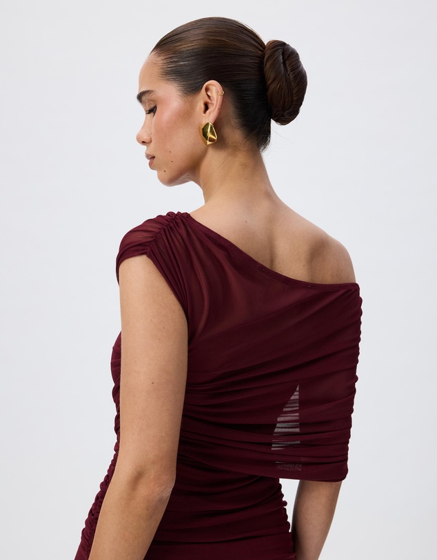 Tussah - Eleanor Mesh Off The Shoulder Maxi Dress