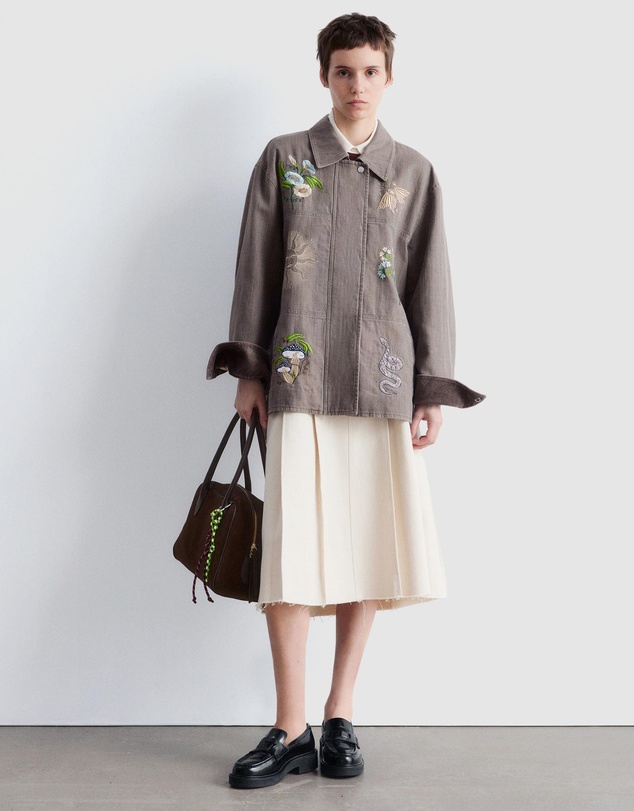 & Other Stories - Embroidered Shirt Jacket