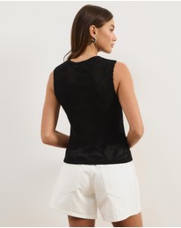 Atmos&Here - Intarsia Knit Tank
