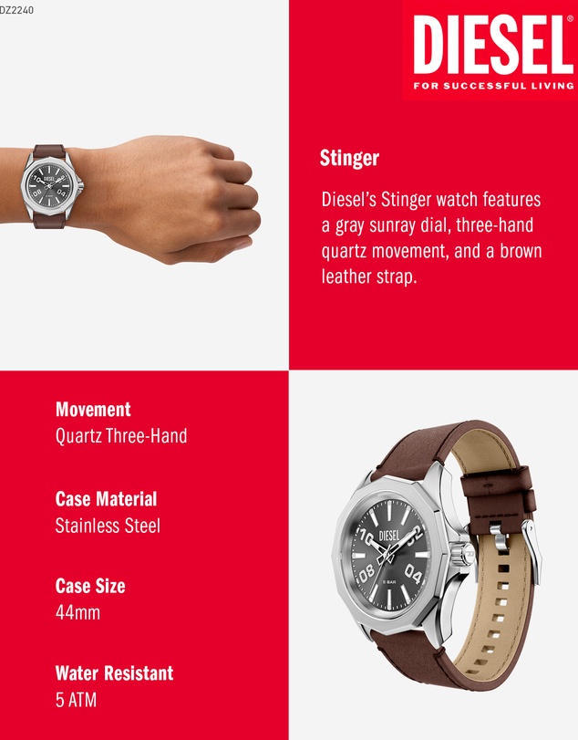 Diesel - Stinger Brown Analogue Watch