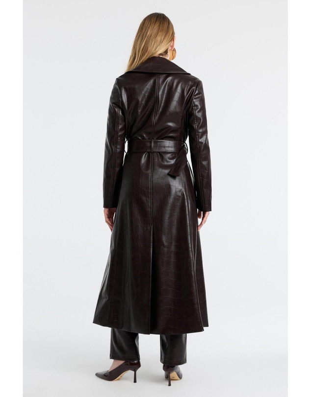 Bardot - Andros Vegan Croc Leather Coat