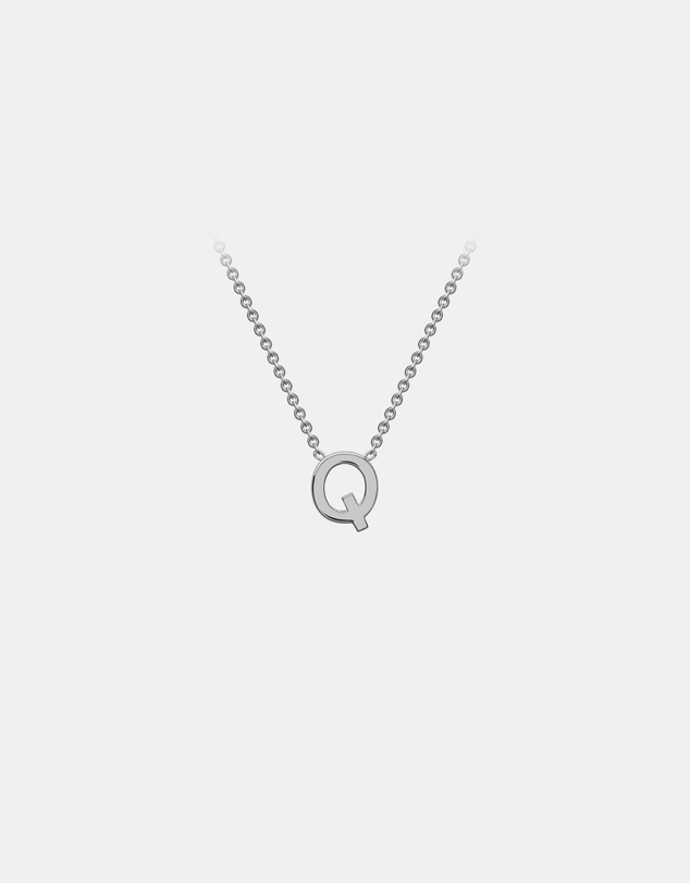Zoe Olivia - 9K White Gold Initial Q Necklace