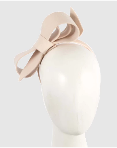 Max Alexander - Felt Nude Bow Fascinator