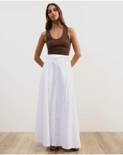 Atmos&Here - Tova Belt Detail Maxi Skirt