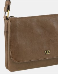 Pierre Cardin - Pierre Cardin Leather Flap-over Crossbody Bag