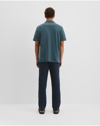 Country Road - Short Sleeve Seersucker Cuban Shirt