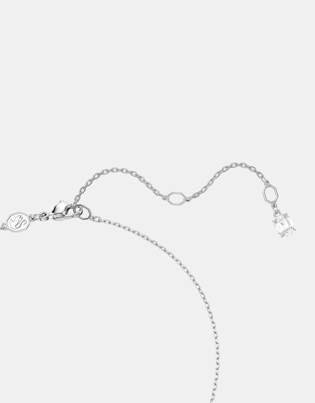 Swarovski - Ariana Grande x Swarovski pendant, Mixed cuts, Heart, White, Rhodium plated