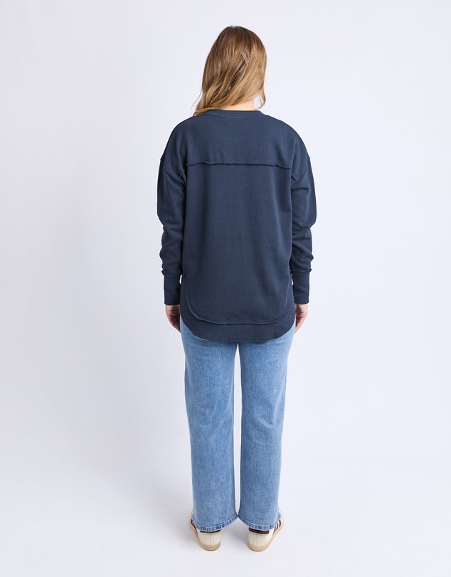 Foxwood - Simplified Tonal Crew Navy