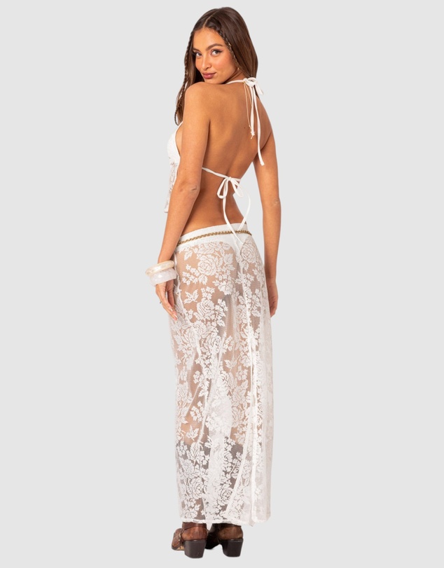 EDIKTED - Bess Sheer Lace Maxi Skirt