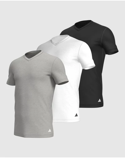 adidas Sportswear - 3 Pack Active Core Cotton V-Neck T-Shirt