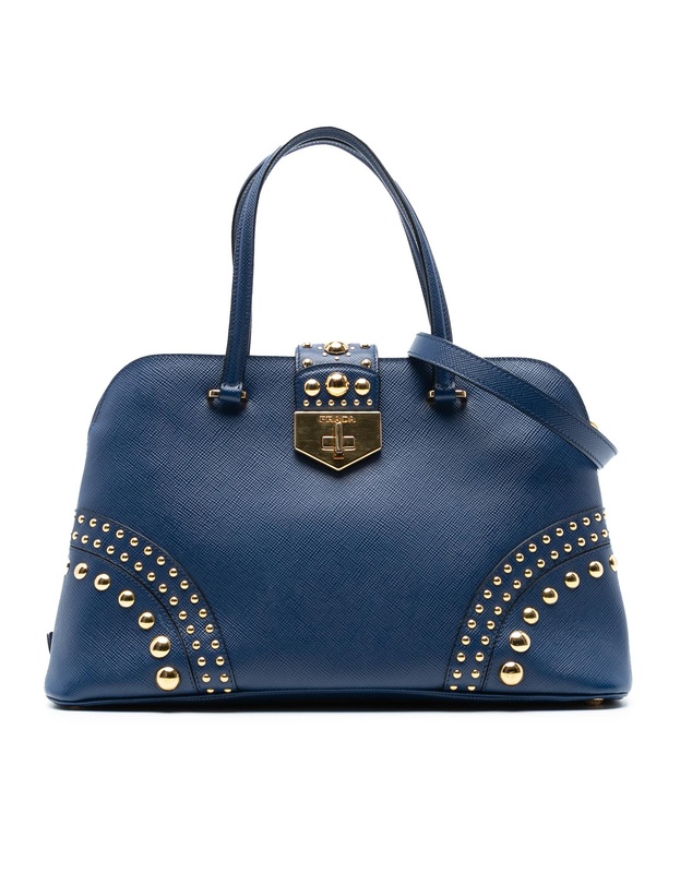 Pre-Loved by Azura Reborn - Pre-Loved Studded Saffiano Cuir Promenade Satchel