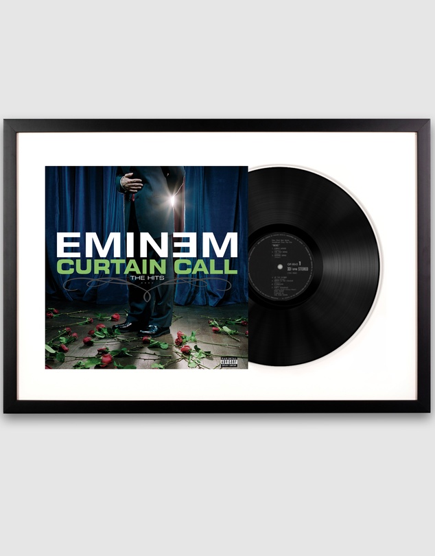 iWorld - Framed Eminem Curtain Call - Double Vinyl Album Art