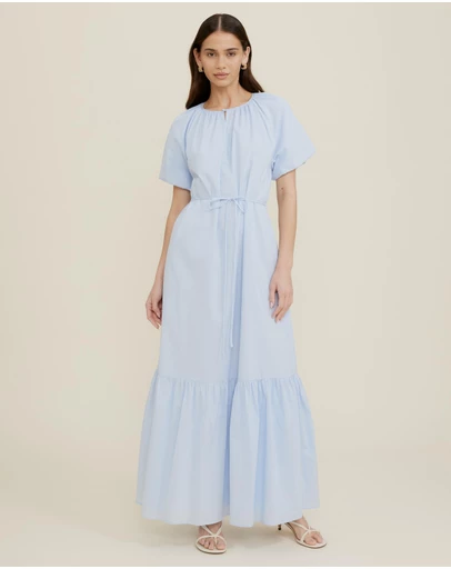 The Fated - Paisley Belted Maxi Dress