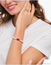 THOMAS SABO - Pearl bracelet with Red HARIBO Goldbear
