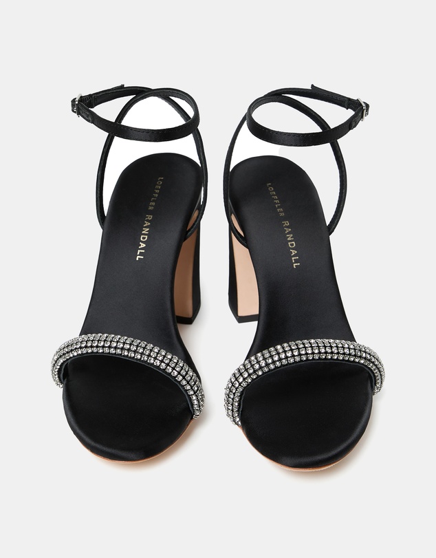 Loeffler Randall - Malia Curved Heel Simple Sandals With Ankle Wrap