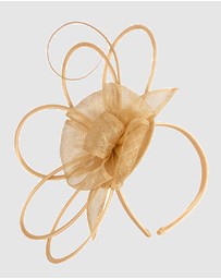 Max Alexander - Sinamay Gold Flower Racing Fascinator