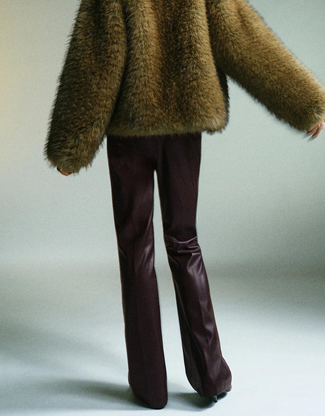 M.N.G - Faux-Leather Flared Trousers