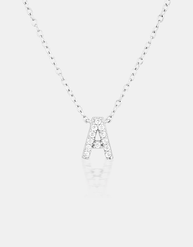 The Silver Collective - A-Z Letter Necklace - A