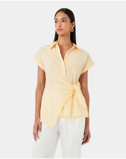 Forcast - Zalia Tie Button Shirt