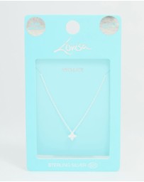 Lovisa - Sterling Silver Cubic Zirconia Micro Flower Pendant Necklace
