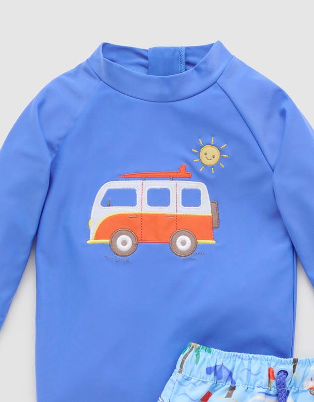 Purebaby - Board Short & Rashie Set- Kids-Babies