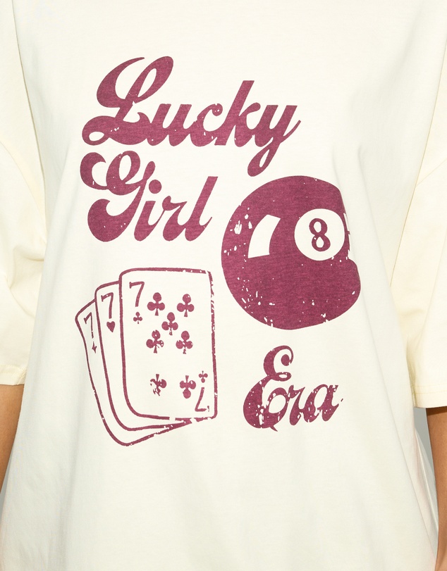 Dazie - Lucky Girl Era Oversized Graphic Tee