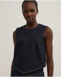 Witchery - Denim Scarf Hem Top