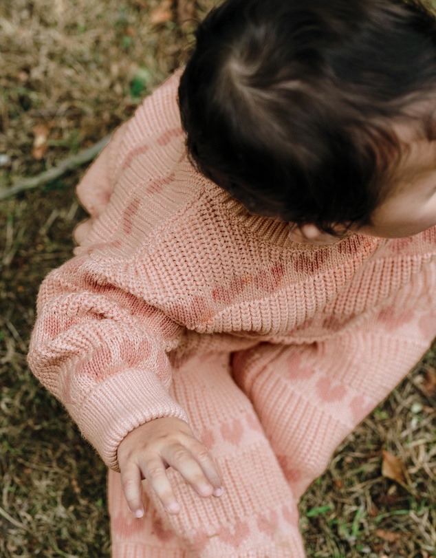 Kynd Baby - Knit Jumper in Pink Heart