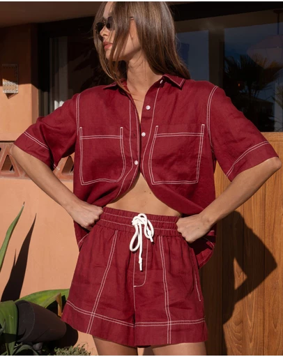 Jag - Gigi Linen Pull On Short