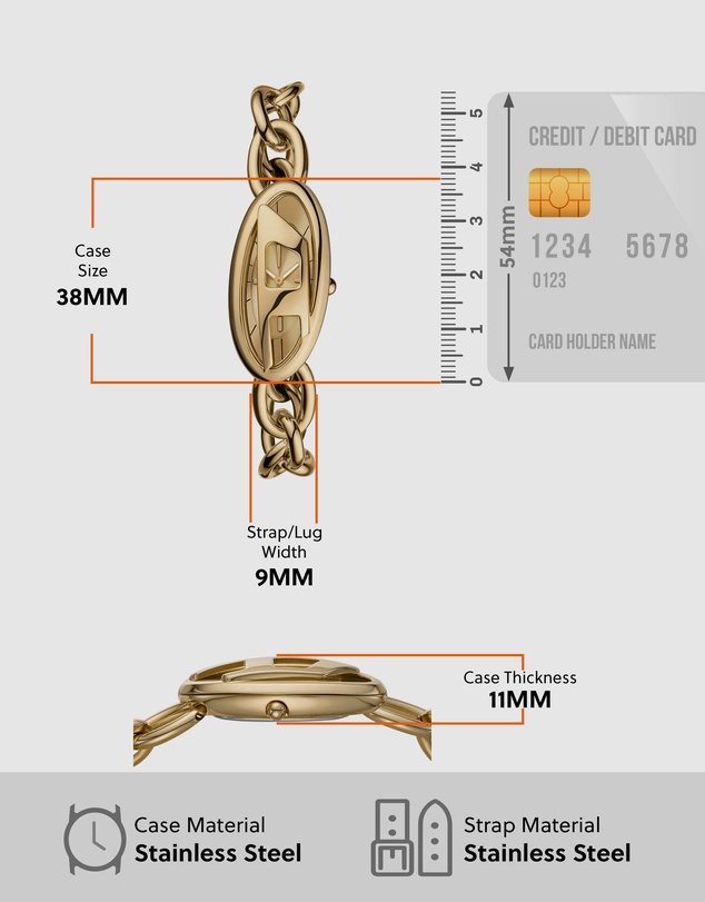 Diesel - D-Era Gold Tone Analogue Watch