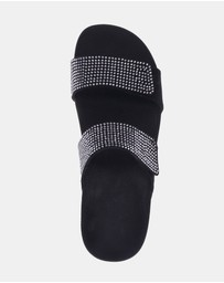 Mia Vita - Avoca Slide - Black Rhinestone