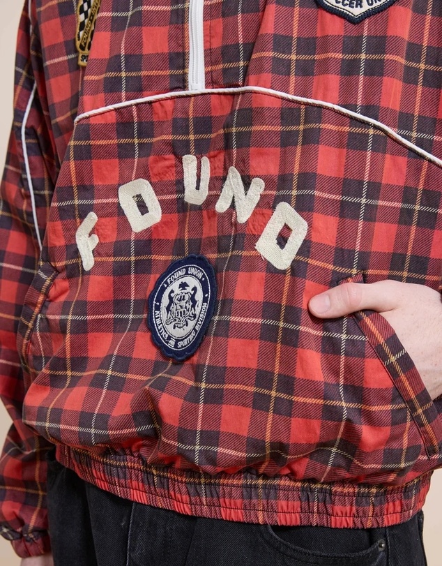 Found - Red Plaid Track Jacket