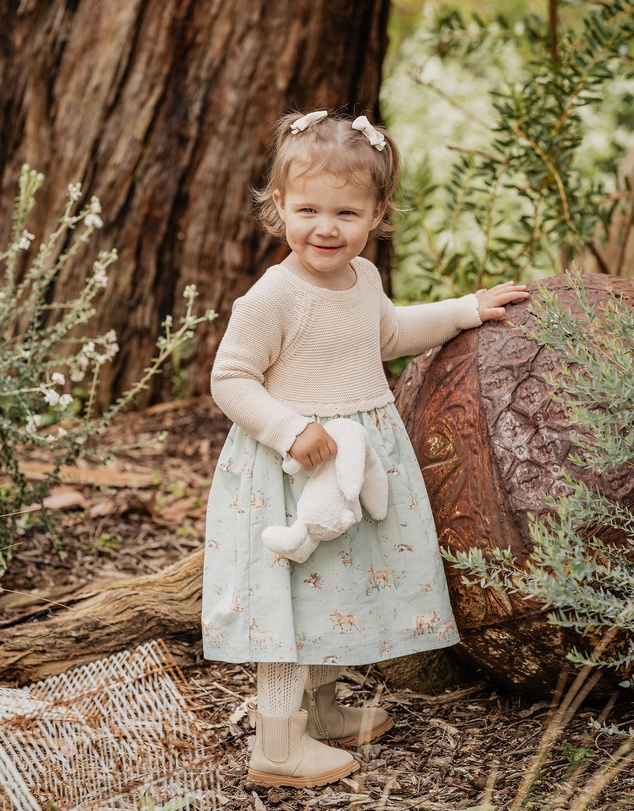 Bebe by Minihaha - Winnie Knitted Bodice Dress 3-7 Yrs