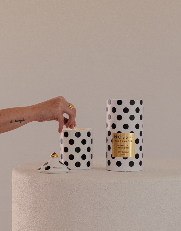 Moss St Fragrances - Midnight Blossom Ceramic Candle 360g