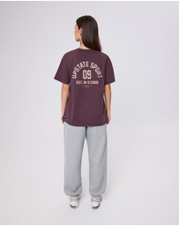 Upstate - Thrive Tee - Washed Merlot