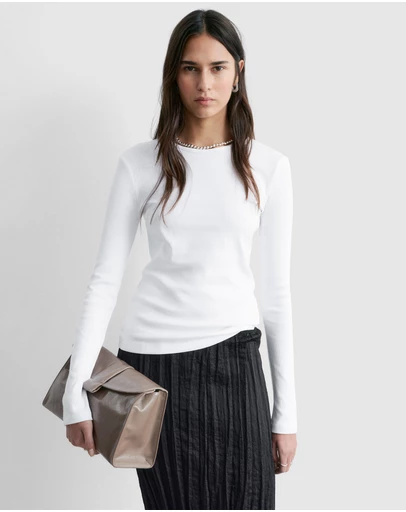 & Other Stories - Ribbed Long-Sleeve Top