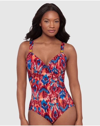 Miraclesuit Swimwear  - Ikat Dorado Siren Underwired Crossover Shaping Swimsuit