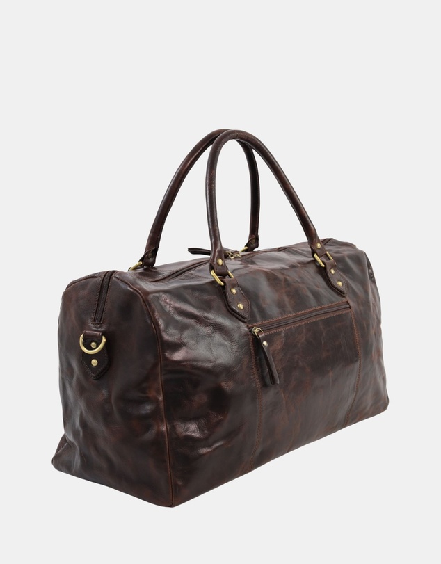Pierre Cardin - Pierre Cardin Smooth Leather Overnight Bag