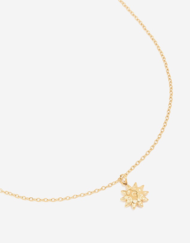 Lovisa - Waterproof Gold Plated Stainless Steel Sun Pendant Necklace