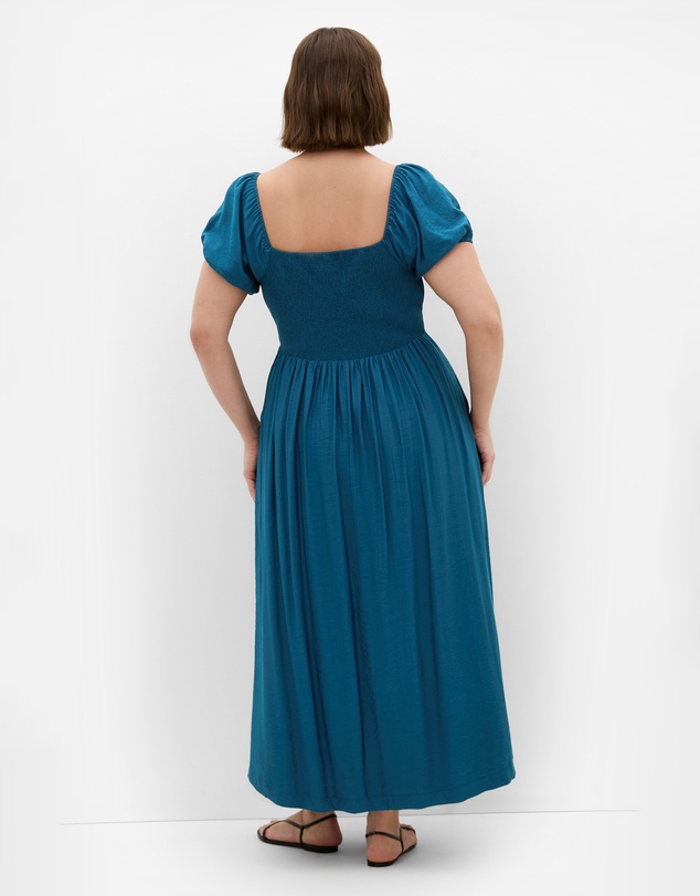 City Chic - Plus size Abbigail Split Maxi Dress - petrol