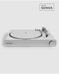 Victrola - Victrola Stream Pearl Wi-Fi & Bluetooth Turntable - White/Silver