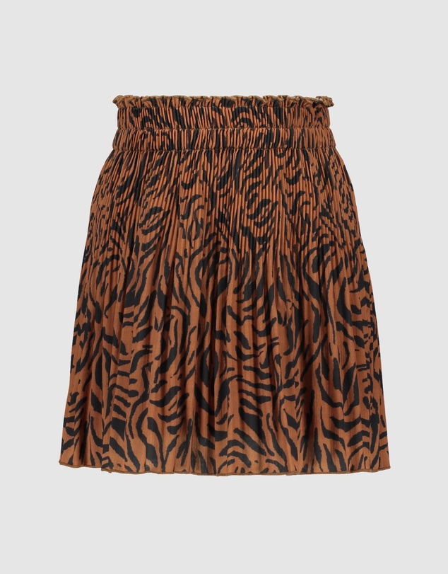 Like FLO - Zebra Print Pleated Skirt - Kids-Teens