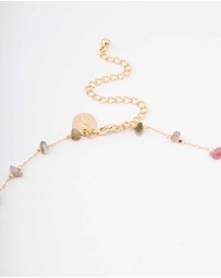Lovisa - Gold Plated Semi Precious Station Necklace