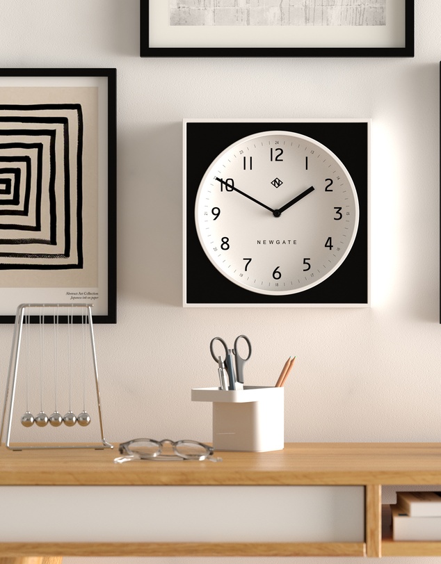 Newgate - Newgate Burger & Chips Wall Clock Black