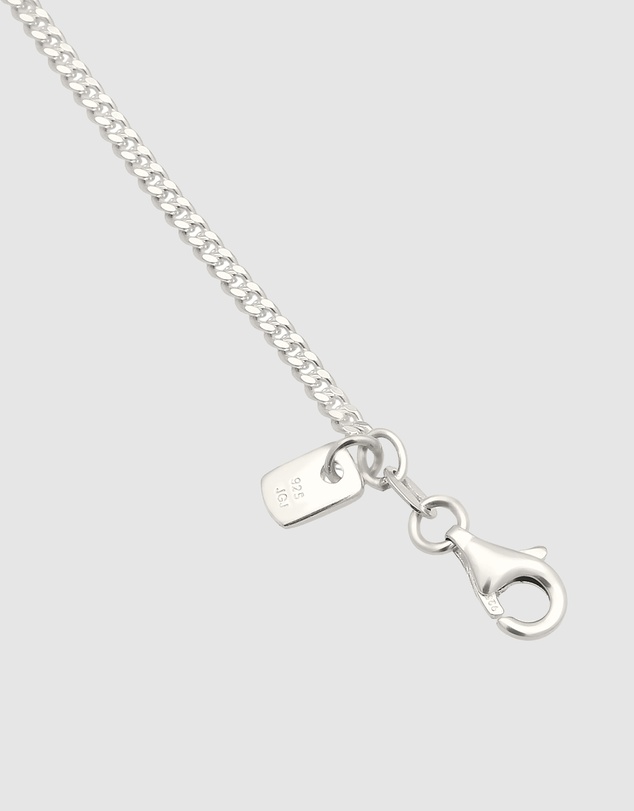 Kuzzoi - ICONIC EXCLUSIVE - Cloverleaf Curb Chain Necklace in 925 Silver