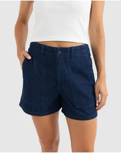 Rhythm - Fatigue Denim Shorts