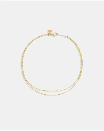 By Charlotte - Purity Double Chain Anklet