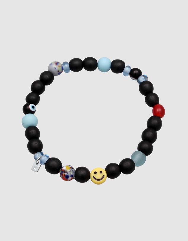 Kuzzoi - ICONIC EXCLUSIVE - Mixed Bead Bracelet with Smiling Charm